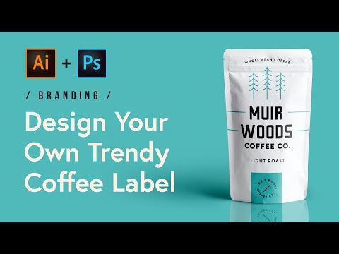 Design a Trendy Coffee Label in Adobe Illustrator and Photoshop (Tutorial) ☕