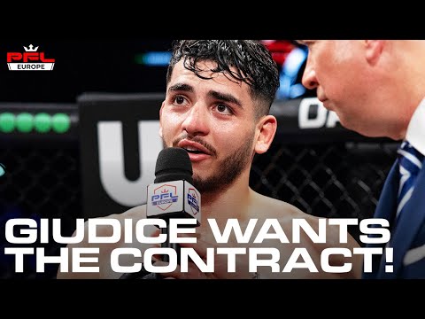 Salvo Giudice Works The Crowd To Get A PFL Contract! | PFL Europe 2024 Championship