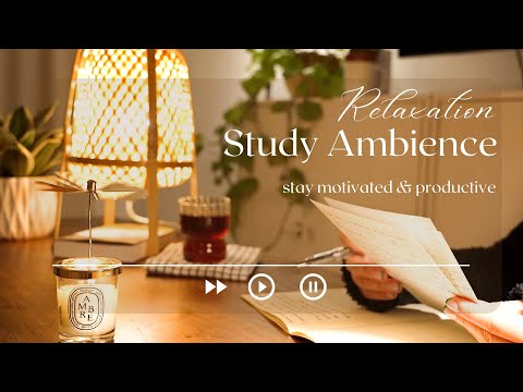 3-HOUR STUDY AMBIENCE ☕ Relaxing Fireplace Sounds/ Stay Motivated/ STUDY WITH ME POMODORO TIMER