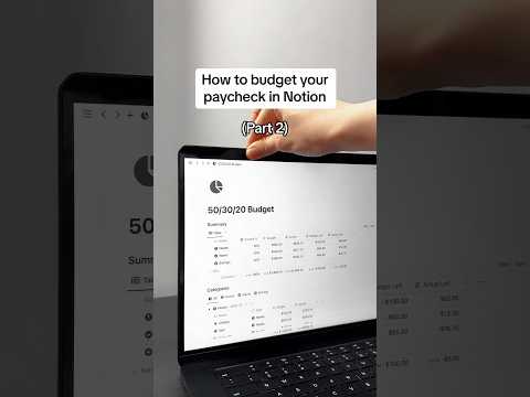 How to budget your paycheck in Notion #budget #paycheckbudget #notiontemplate #budgetfriendly