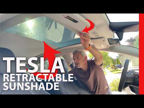 Tesla Model Y Integrated Electric Retractable SunShade Review and Setup