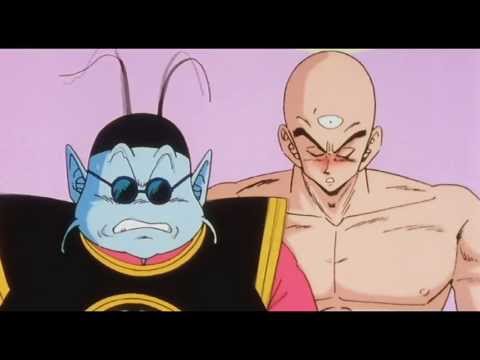 Dragon Ball Z- Tien tries to get King Kai to laugh