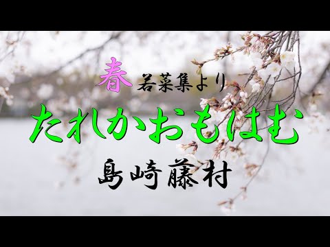 たれかおもはむ　島崎藤村　朗読　若菜集より