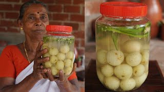 Salted Gooseberry Recipe - Nellikka Uppilittathu | Amla Pickle Recipe