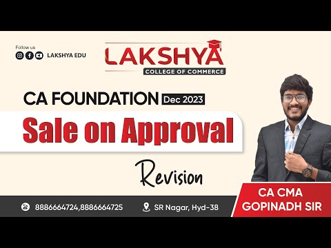 RAPID REVISION SALE ON APPROVAL || CA FOUNDATION DEC 2023 || BY CA CMA GOPINADH SIR ( AIR 23 )