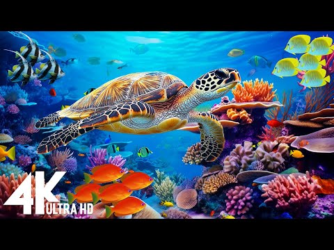 Ocean 4K - Beautiful Coral Reef Fish in Aquarium, Sea Animals for Relaxation - 4K Video Ultra HD #3