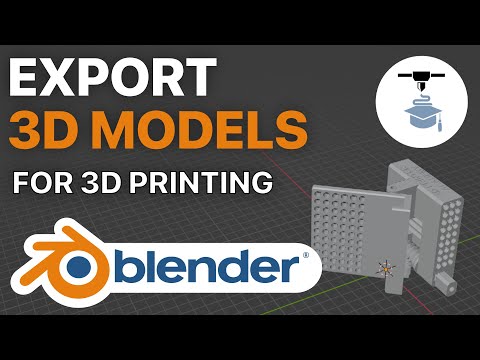 How to export 3D models in Blender for 3D Printing (STLs)