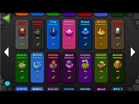 EVERY GEOMETRY DASH GAUNTLET | All 165 Levels Complete!