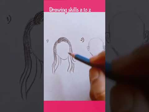 Long or short?? who is the best || easy hair drawing#Shorts