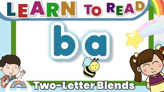 Two-Letter Blends "a" | Short a Sound | Learn to Read | Reading Phonics for Kids