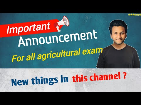 One minute series ll important announcement for all exam ll #ecohillagri #agriculture