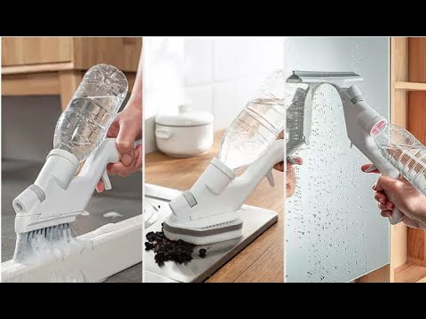 4 In 1 Multifunctional Press Spray Cleaning Brush Water Jet Window Clean.