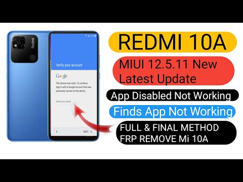 REDMI 10A FRP BYPASS FIND APPS NOT WORKING NEW LATEST UPDATE 2023 MIUI 12.5.11