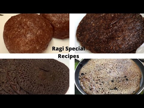 రాగి పిండితో 4 రకాల హెల్తీ రెసిపీస్| Ragi flour recipes in Telugu| Ragi pindi recipes in Telugu