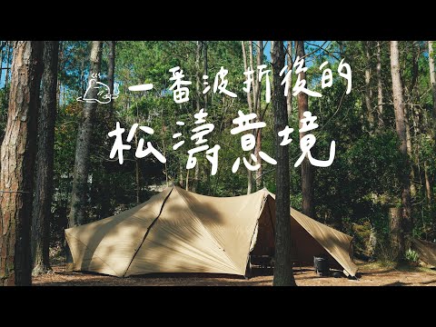 原訂營地不如預期臨時改營區｜颶風中的松樹森林系露營｜松濤意境｜#zanearts #營區介紹