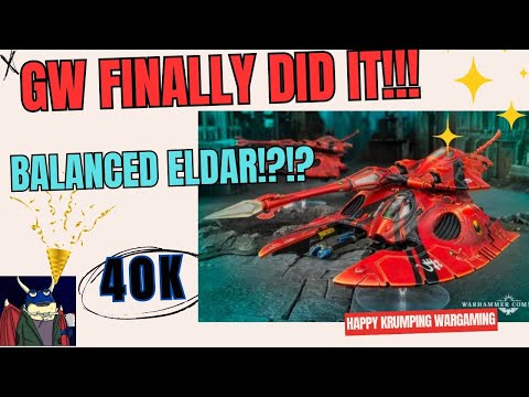 Eldar are BALANCED!?  Did GW finally make a reasonable and good Aeldari detachment!? 40k!