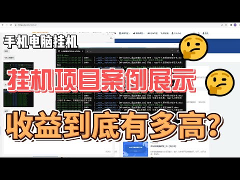 挂机项目真实案例展示！收益到底有多高？？