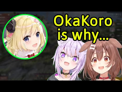 Watame Tells Korone and Okayu That OkaKoro is the Reason Why She's in Hololive