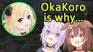 Watame Tells Korone and Okayu That OkaKoro is the Reason Why She's in Hololive