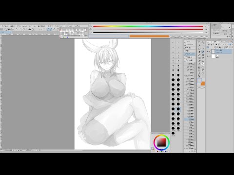 無言で作業垂れ流し【お絵かき/尾丸ポルカ】