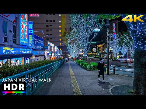 Japan - Tokyo Ōimachi Christmas Lights Night Walk • 4K HDR