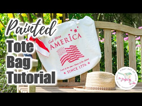 Painted Tote Bag - Easy Stencil Tutorial