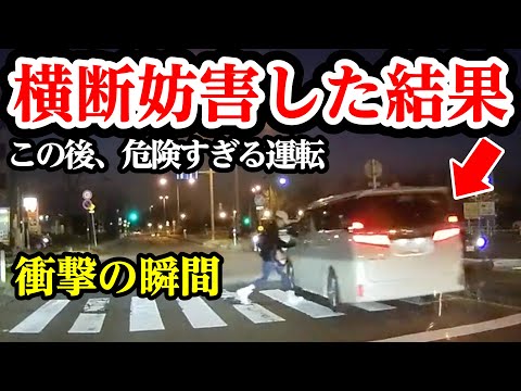 横断歩行者を妨害したらこうなった、検挙の瞬間【閲覧注意】交通事故・危険運転 衝撃の瞬間【自動車 81】