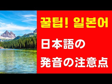 日本語の発音の注意点 (꿀팁! 일본어 표현)