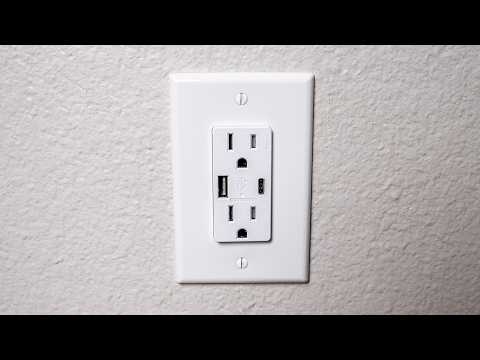 Receptacle Installation with Type A and C USB Charging Ports