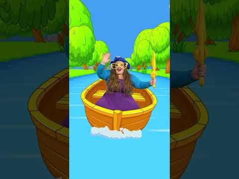 Row, Row, Row Your Boat... Watch out for those crocodiles! 🐊 #shorts #nurseryrhymes