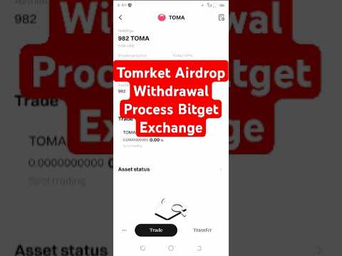 Tomrket Airdrop Withdrawal on bitget exchange | toma withdrawal process #tomarketwithdrawal#shorts