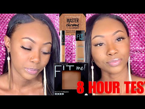 GRWM: FULL FACE DRUGSTORE MAKEUP LOOK USING MAYBELLINE FIT ME COLLECTION + 8 HOUR TEST