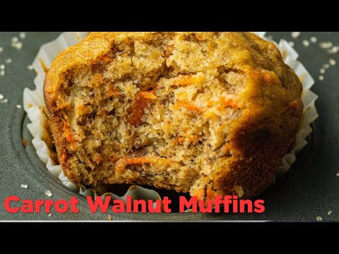 How to Make Carrot Walnut Muffins | Lightly Sweet Carrot Cake Muffins