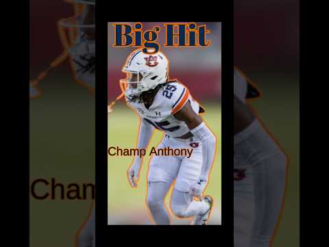 Auburn Football DB Champ Anthony Big Hit #americanfootball #auburn #auburnfootball #auburnpodcast