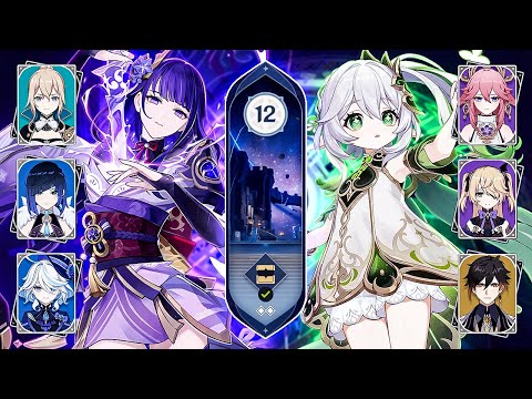 C1 Raiden Electro Charge & C0 Nahida Catalyze! Floor 12 Spiral Abyss 4.8 Showcase! (Genshin Impact)