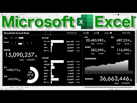 【Excel講座】スタイリッシュなダッシュボードのかんたん作成★初心者でもサクッと作れる！