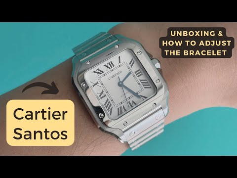 Cartier Santos | Unboxing | How to adjust the bracelet and change to leather strap