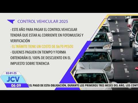 Pago Control Vehicular || Noticias con Juan Carlos Valerio