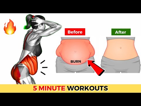 5 Min STANDING ABS Workout ✔ Lose UPPER BELLY and LOWER BELLY Fat in 1 Week