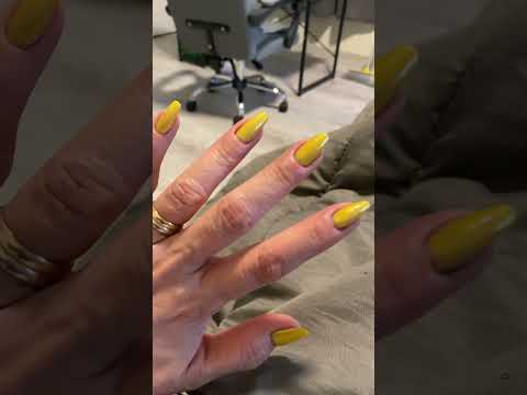 Yellow nail polish #nailpolish #satisfying #viral #trend #shorts