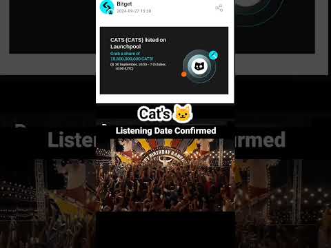 cat's Airdrop 😺🐈 Listing Date confirmed 7 October 🤑🔥💯
