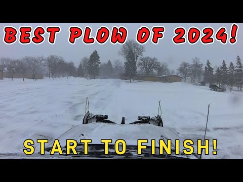 BEST SNOW PLOWING VIDEO OF 2024!!! #snowplowing #best #boss #chevy