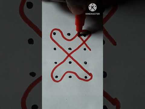 Mini Rangoli with 3×4 dots #chandurangoli#Viral