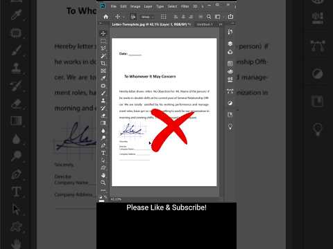 How to make Digital Signature in Photoshop #graphicdesign #shorts