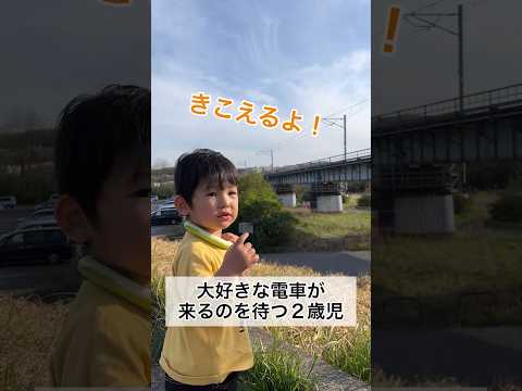 大好きな電車が来るのを待つ2歳11ヶ月 #shorts #2歳児