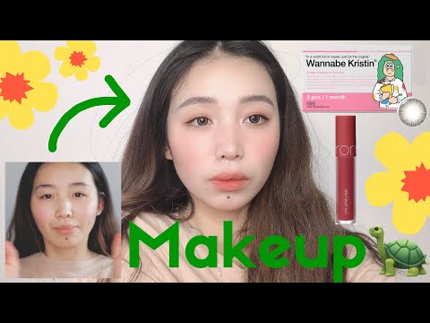 【MakeupASMR】ナチュラル×ツヤメイク/ハパクリスティン