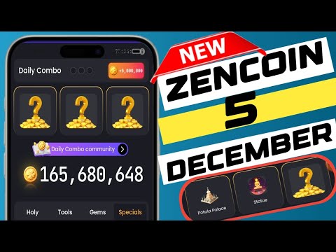 zencoin daily combo today 5 december | zen coin meditation today |✓ zencoin | zencoin daily combo