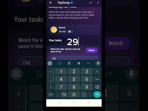 Studying full time | Tapswap code | Tapswap code today studying full time