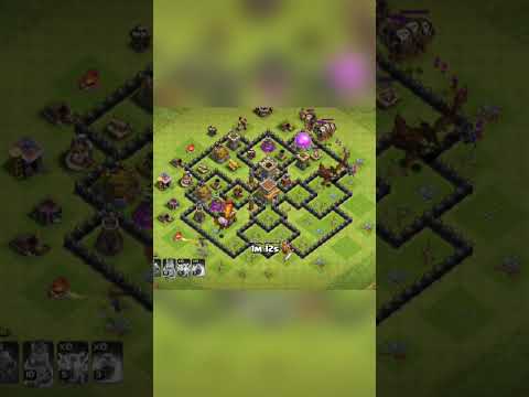 Destroying town hall 8 master league vs crystal league              #clashofclans #youtubeshorts