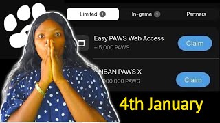 PAWS Airdrop New Task - PAWS Quest Solved